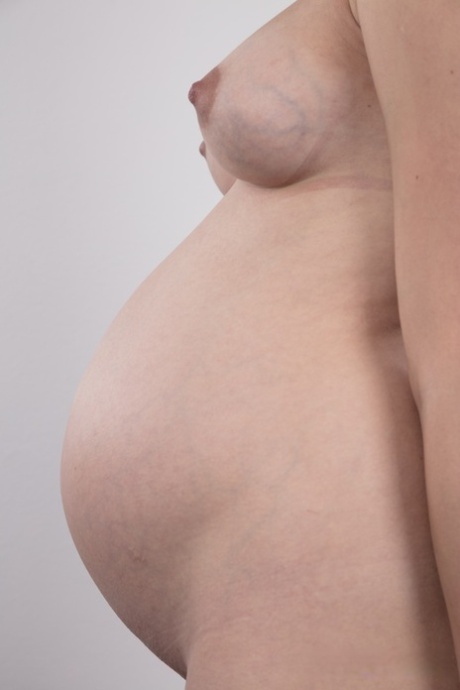 Pregnant girl Martina stands naked as can be after removing all her clothes 59196444