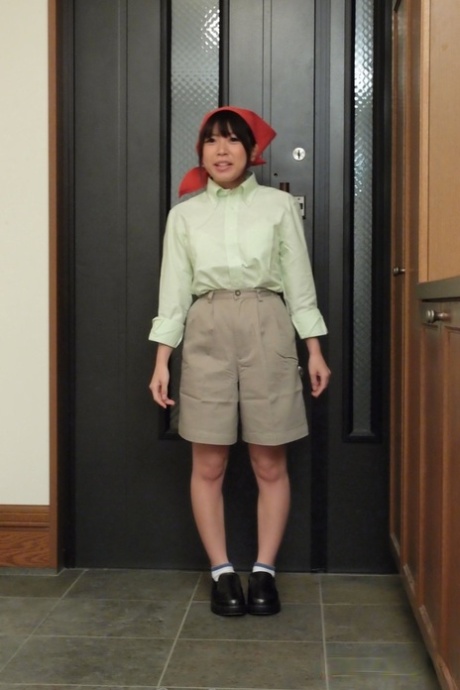 Japanese cleaning girl Aimi Tokita gets naked while doing her chores 18376222