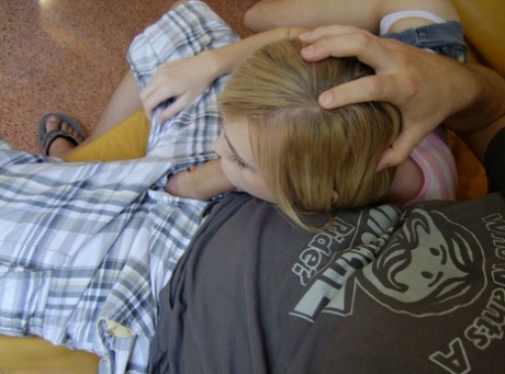 Blonde girl learns how to suck a cock by watching her mom give head 86471196