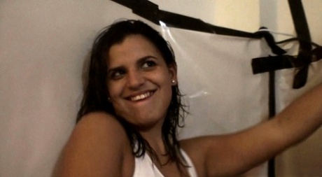 Naughty coed in glasses is into wild groupsex with her dorm mates 91435891