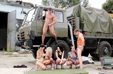 Lascivious ladies getting pissed and nailed hardcore outdoor 63264620