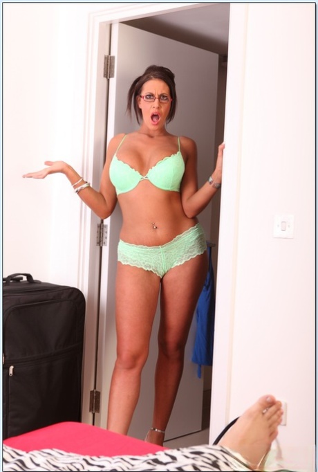Hot wife in glasses Emma Butt stripped from panties and penetrated 54836205